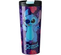 Get Trend Disney Stitch Mug Isotherme de Voyage 425 ml/15 oz, Gourde Inox Bouteille Gobelet Thermique, Tasse à Café Métal et Bouteille Sport (Multi Stitch)