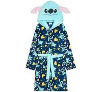 Get Trend Disney Stitch Peignoir Polaire Fille et Ado, Robe de Chambre Enfant avec Capuche et Ceinture, Idée Cadeau (9-10 Ans, Bleu Marine/Bleu Stitch)