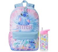 Get Trend Disney Stitch Sac a Dos Fille avec Gourde 500ml, Gourde sans BPA et Fermeture Eclair Cartable Enfant, Cadeau Fille (Multi Stitch)