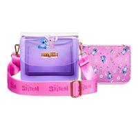 Disney Stitch Sac à Main Sac Bandoulière Fille ou Ado avec Pochette Zippée Porte Monnaie Vacances Shopping Cadeau pour Elle