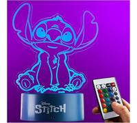 Get Trend Disney Stitch Veilleuse LED, Lampe USB Pile, 16 Couleurs & 4 Modes, Table de Chevet et Bureau Lamp avec Luminosité Réglable (Multi Stitch)