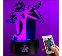 Get Trend Disney The Nightmare Before Christmas Veilleuse LED, Lampe USB Pile avec 16 Couleurs & 4 Modes, Table de Chevet et Bureau Lampe (Multi Jack Skellington)