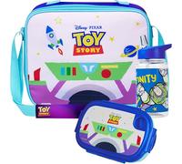 Get Trend Disney Toy Story Sac Isotherme Repas Boîte à Goûter Gourde 400ml Set Déjeuner 3 Pièces Enfant Buzz Lightyear École Voyage Pique Nique (Bleu Toy Story)