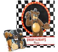 Get Trend Five Nights at Freddy's Couverture Polaire Enfant 130x150 cm, Plaid Doux et Chaud pour Ados & Gamers, Décoration Chambre, Cadeau Original (Noir FNF)