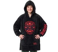 Get Trend Five Nights at Freddy's Oversize Plaid Poncho à Capuche pour Ado | FNaF Taille Unique Sweat Plaid Polaire avec Doublé Sherpa et Poches, Freddy Fazbear Gaming Merchandise, Cadeau Ado