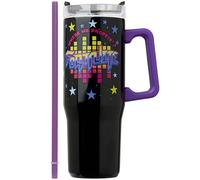 Get Trend Fortnite Mug Isotherme avec Paille et Anse 940ml, Tasse Thermos Double Paroi Inox, Gobelet de Voyage Chaud & Froid (Noir Fortnite)