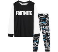 Get Trend Fortnite Pyjama Garçon et Ado, Ensemble 2 Pièces à Manches Longues, Tenue de Nuit et Maison, Cadeau Gamer(9-10 Ans, Bleu/Blanc Fortnite)