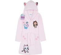 Get Trend Gabby's Dollhouse Peignoir Polaire Fille et Ado, Robe de Chambre Enfant avec Capuche et Ceinture, Idée Cadeau (4-5 Ans, Rose Gabby's Dollhouse)