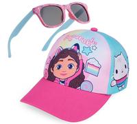 Get Trend Gabby's Dollhouse Set Casquette Enfant et Lunettes de Soleil Enfant Fille Casquette Été Lunettes Soleil Enfant UV400 (Rose/Bleu Gabby’s Dollhouse)