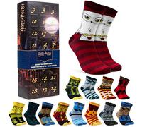 Get Trend Harry Potter Calendrier de l'Avent 2025 Femme et Ado Fille avec 24 Paires Chaussettes Fantaisie Colorées, 33-39, Coffret Cadeau Original (Multi Harry Potter)