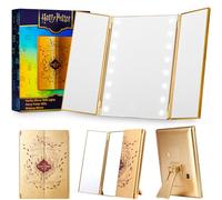 Get Trend Harry Potter Miroir LED Maquillage à Piles 3 Faces Pliable, Miroir Lumineux Portable avec Support, Idée Cadeau Femme & Ado (Multi/Harry Potter)