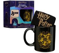 Get Trend Harry Potter Mug et Chaussettes Coffret Cadeau Femme et Ado, Tasse Céramique 340 ml et Chaussettes Colorées, Cadeau Poudlard (Noir Harry Potter)