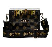 Get Trend Harry Potter Sac Bandoulière Fille et Ado avec Porte Monnaie, Petite Sacoche à Bandoulière avec Sangle Réglable (Noir Harry Potter)
