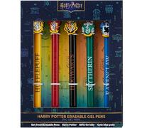 Get Trend Harry Potter Stylos Effaçables Gel Lot Stylo Bille de 5 Fournitures Scolaires Papeterie Kawaii Hogwarts Encre Bleue Cadeau Enfant (Harry Potter)