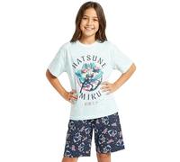 Get Trend Hatsune Miku Ensembles de Pyjama Fille 7-16 Ans, 2 Pièce T-Shirt Manche Courte et Pyjama Short, Ete Cadeau Fille (15-16 Ans, Multi Hatsune Miku)