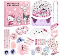 Get Trend Hello Kitty Calendrier de l'Avent Beauté 2026 pour Femme et Fille | Coffret Beauté Bien-Être avec Masque de Sommeil, Pinceaux Maquillage et Plus, Cadeau Femme, Fille et Ados (Rose Hello Kitty)