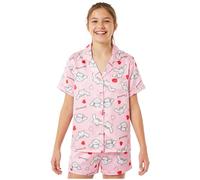 Get Trend Hello Kitty Cinnamoroll Ensembles de Pyjama Fille Été, 2 Pièces Chemise à Manches Courtes et Pyjama Short, Cadeau Fille (13-14 Ans, Rose Cinnamoroll)