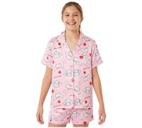 Get Trend Hello Kitty Cinnamoroll Ensembles de Pyjama Fille Été, 2 Pièces Chemise à Manches Courtes et Pyjama Short, Cadeau Fille (11-12 Ans, Rose Cinnamoroll)