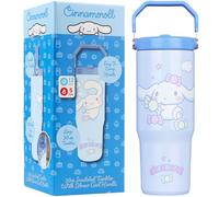 Get Trend Hello Kitty Cinnamoroll Gobelet Isotherme avec Paille et Poignée 850ml, Kawaii Mug Isotherme 12H Froid et 5H Chaud, Anti Fuite et Sans BPA Gourde Sport, Maison ou Travel (Bleu Cinnamoroll)