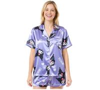 Get Trend Hello Kitty Kuromi | Cinnamoroll | Pusheen Ensemble de Pyjama Femme Ete, 2 Pièces Chemise à Manches Courtes et Pyjama Short