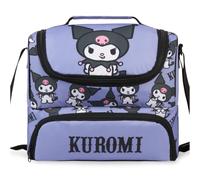 Get Trend Hello Kitty Kuromi Sac Isotherme Repas Enfant Fille, Double Compartiment Lunch Bag Isotherme avec Sangle Réglable et Fermeture Eclair, Cadeau Fille (Multi Kuromi)