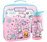 Get Trend Hello Kitty My Melody Sac Isotherme Repas Enfant Set, 3 Pcs Lunch Bag Isotherme, Bento Lunch Box et Sans BPA Gourde Air Up, Fermeture Eclair et Poignée, Cadeau Fille