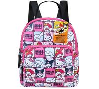 Get Trend Hello Kitty Sac à Dos Fille Tout-Petit Sacs de Voyage à Bandoulière Kawaii Maternelle Mode Anime Idée Cadeau (Rose Hello Kitty)