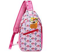 Get Trend Hello Kitty Sac Bandoulière Fille Ado Sacoche Bandoulière Femme Sac de Voyage Sangles Réglables Sacs pour Telephone Portable Voyage (Rose Hello Kitty)