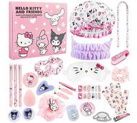 Get Trend Hello Kitty Sanrio Calendrier de l'Avent 2025 Fille Ado Femme, Coffret Beauté Bien-Être, Noël Accessoires Kawaii Idée Cadeau Anime (Rose Hello Kitty)