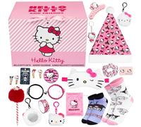 Get Trend Hello Kitty Sanrio Calendrier de l'Avent 2025 Fille Ado Femme, Coffret Cadeau, Kawaii Chaussettes Noël Papeterie Bijoux et Accessoires Anime (Rose Hello Kitty)
