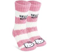 Get Trend Hello Kitty Sanrio Chaussons Chaussettes Pilou Pilou, Chaussettes Femme Douillettes Antidérapantes Chaudes (35/41 EU, Rose/Blanc Hello Kitty)