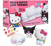 Get Trend Hello Kitty Sanrio Coffret Peinture Enfant Fille, Figurines à Peindre en Plâtre, Pinceaux Aquarelle, Activités Manuelles DIY, Idée Cadeau (Multi Hello Kitty)