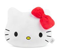 Get Trend Hello Kitty Sanrio Coussin Peluche 3D Lit et Canapé, Coussin Câlin Femme, Adolescent et Enfant, Accessoires Chambre, Cadeau pour Elle (Blanc Hello Kitty, L37 x W32)