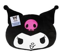 Get Trend Hello Kitty Sanrio Kuromi Coussin 3D Enfant Ado et Adulte, Anime Oreiller Décoratif en Polaire Douce pour Canapé Chambre et Voyage (Noir Kuromi, L31.5 x W28)