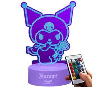 Get Trend Hello Kitty Sanrio Lampe de Chevet LED Kawaii, Kuromi Cinnamoroll, Alimentation USB et Piles, 16 Couleurs et 4 Modes, Décoration Chambre (Multi Kuromi)
