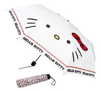 Get Trend Hello Kitty Sanrio Parapluie Pliable Parapluie Résistant au Vent Fille Ado Femme École ou Voyage Idée Cadeau (Blanc Hello Kitty)