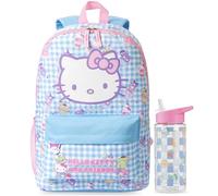 Get Trend Hello Kitty Sanrio Sac a Dos Fille avec Gourde 500ml, Gourde Sans BPA et Fermeture Eclair Cartable Enfant, Cadeau Fille (Multi Hello Kitty)