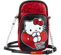 Get Trend Hello Kitty Sanrio Sac Bandoulière Fille et Ado Pochette Téléphone Bandoulière Sac Kawaii Voyage Accessoire (Rouge Hello Kitty)