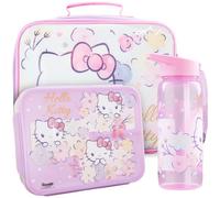 Get Trend Hello Kitty Sanrio Sac Isotherme Repas Enfant Set, 3 Pcs Lunch Bag Isotherme, Bento Lunch Box et Sans BPA Gourde Air Up, Fermeture Eclair et Poignée, Cadeau Fille (Rose Hello Kitty)