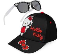 Get Trend Hello Kitty Set Casquette Enfant et Lunettes de Soleil Enfant Fille Casquette Été Lunettes Soleil Enfant UV400 (Noir Hello Kitty)