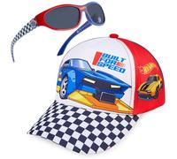 Get Trend Hot Wheels Lunettes de Soleil Enfant et Casquette Baseball Chapeau et Lunettes UV400 Accessoires de Voyage d'Été (Multi Hot Wheels)