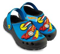 Get Trend Hot Wheels Sabots Enfant Garçon Hiver à LED, Chaussures Garçon Polaire, Lumières, Bride, Idée Cadeau Enfant (34/35 EU, Bleu Lumineux)