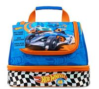 Get Trend Hot Wheels Sac Repas Isotherme Enfant Ado Lunch Box Double Compartiment École Voyage Sac Pique Nique (Bleu Hot Wheels)