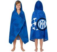 Get Trend Inter Milan Serviette de Bain avec Capot pour Enfant et Ado, Coton Douce et Absorbant Poncho, Serviette de Plage Piscine et Natation, Voyage Accessoires Idee Cadeau (Marine Inter Milan)