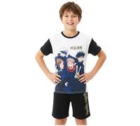 Get Trend Jujutsu Kaisen Ensemble Pyjama Garcon 7 a 16 Ans, 2 Pièce Été T-Shirt Manche Courte Pyjama Short, Vêtement de Nuit Cadeau Garcon (9-10 Ans, Multi Jujutsu Kaisen)