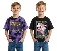 Get Trend Jujutsu Kaisen T-Shirt Garcon 7 Ans à 16 Ans, Lot de 2 Ras du Cou Manches Courtes Coton T Shirt Ete, Manga et Anime Merch Idee Cadeau (15-16 Ans, Noir/Violet Jujutsu Kaisen)