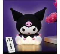 Get Trend Kuromi Lampe de Chevet Enfant, Veilleuse LED Rechargeable USB avec Télécommande, 3 Modes Lumière, Lampe 3D Silicone, Luminosité Réglable (Kuromi)