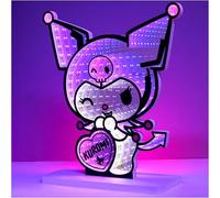 Get Trend Kuromi Sanrio Lampe LED 3D, Miroir Infini Kawaii à Brancher en USB, Décoration Chambre et Déco Maison, Veilleuse Anime, Cadeau pour Elle (Multi Kuromi 3D)