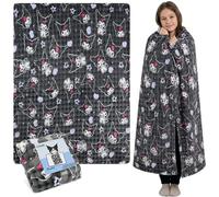 Get Trend Kuromi Sanrio Plaid Polaire 130x150 cm, Couverture Chaude Anime pour Lit Canapé Voyage, Accessoire Chambre, Idée Cadeau Femme Fille (Gris Kuromi)