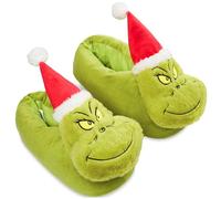 Get Trend Le Grinch Chaussons Filles et Enfant Peluche 3D EU 30-39, Pantoufle Chauds Maison Antidérapant, Cosy Hiver Slippers, Cadeau de Noël (Vert Grinch, 31/32 EU)